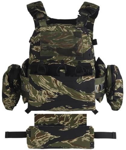 Tactical Vest Lightweight Style Plate Carrier with Side Pockets, Triple Magazine Pouch, Roll 1 IFAK Trauma Pouch(TS)