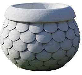 Antikes Wohndesign 2 x Pot de fleurs Pot de fleurs Pot Amphore Fleurs Pierre Meubles H : 34 cm G : 116 kg