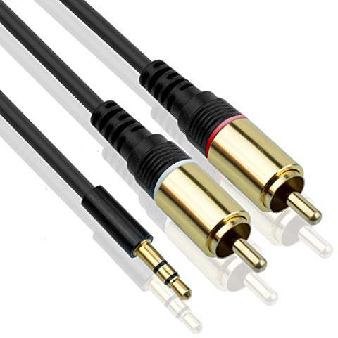 S SIENOC SIENOC Cavo Jack 3m, 3.5mm Maschio per 2Maschio Cavetto Audio con Connettori Placcati Oro per DVD, amplificatore, CD, MD, altoparlante