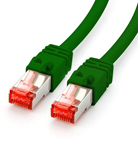 CSL-Computer CAT.7 Ethernet Patchkabel (RJ45) | 2m | grün | LAN-Kabel | Netzwerkkabel | S/FTP | bis zu 10 Gbit/s