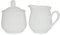Provance Juego de 3 piezas de porcelana para leche y azúcar con tapa, jarra de leche, azucarero, recipiente para leche y azúcar, utensilios de cocina, mesa