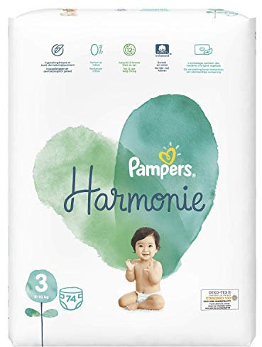 Pampers (Alte Version), Größe 3 74 Windeln, 6-10 kg, 2 Stück