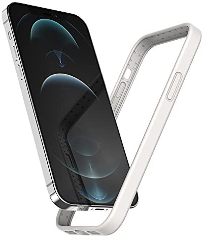 K TOMOTO Custodia paraurti compatibile con iPhone 12 Pro Max (6,7 pollici), morbida gomma gel di silicone liquido, impugnatura liscia e setosa, design sottile, custodia protettiva paraurti, Bianco