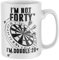 Purple Print House 40th Birthday Darts Mug, Funny 40 Year Old Coffee Cup, Dart Player Bday Gift for Forty Year Old, Present For Dad Double 20 Tea Mug, One Size, White