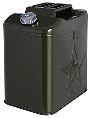 Recipientes para gasolina 30L Conexión de gasolina de combustible de metal con la compatibilidad con líquidos de vertido Lleva a cualquier lugar contenedor de agua petrolera, para motocicletas SUV A