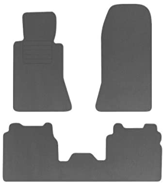 Premium Velourmattenset für Mercedes E-Klasse W124 Bj. 1984 – 1997 3-TLG. PREM GRAU Mit Absatzschoner Passform Neu Veloursfussmatten Automatten