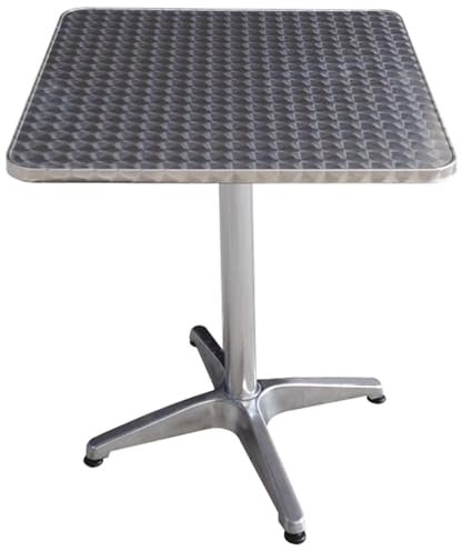 Briconess.com Stehtisch aus Aluminium mit Säulenfuß, wasserdicht, 70 x 70 x 70 cm