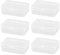 Rumyve 6Pcs Clear Plastic Storage Boxes with Lids - Mini Rectangular Containers for Beads, Business Cards, Pills, and Small Items(6.5 * 4.5 * 2 cm)
