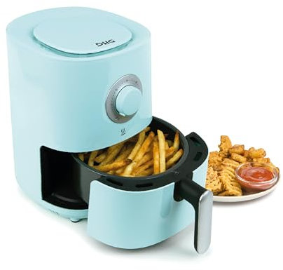 Freidora de Aire sin Aceite de 1,5L, 800W, Cocción Rápida y Saludable, Cesta Antiadherente, Regulación de Tiempo, Apagado Automático, DHG