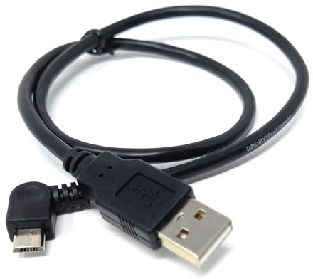 0.5m USB 2.0 to Micro USB B Right Angled Data & Charging Cable 24AWG 1.6ft