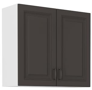 Kuechen-preisbombe Hängeschrank 80 cm Stilo Grau Küchenzeile Küchenblock Küche Landhaus Einbauküche