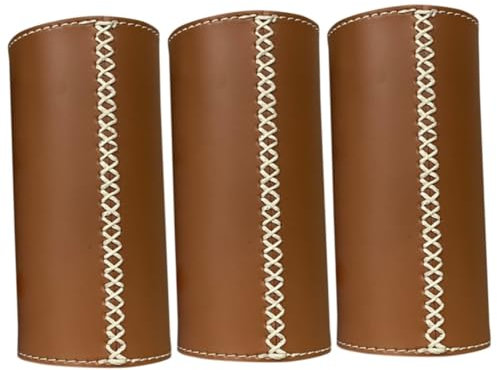 Kisangel 3pcs Gas Canister Leather Cover Propane Gas Tank Protector Camping Cooking Accessory