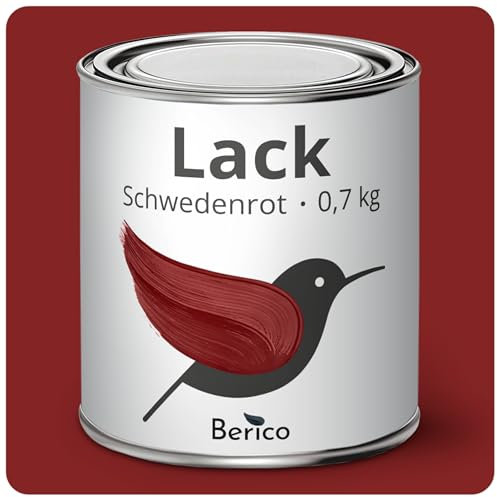Berico Buntlack - Schwedenrot - 0,7 Kg - 4in1 Premium Acryllack - Für Innen und Außen