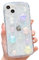 HZLFCZL Compatible with iPhone 15 Plus Case cute cartoon glitter 3D color stars crystal clear pattern design aesthetic kawaii transparent sparkly Phone Case for women girls-Color Stars