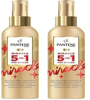 Pantene Pro-V Miracle 5-In-1 Pre-Styler, Spray per Capelli senza Risciacquo, Termoprotettore, per Capelli Flessibili e Modellabili in Qualsiasi Stile, 200 ml (Confezione da 2)