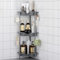 OriwarE Etagere Douche, Etagere Salle de Bain, Porte Savon Douche sans Percage (Gris, 3 Tier)