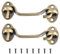 sourcing map 2Pcs 4 Inch Hook and Eye Latch, Barn Door Lock Privacy Hardware Stainless Steel Gate Lock for Window Cabin Hooks Sliding Door Bedroom Bathroom, Bronze