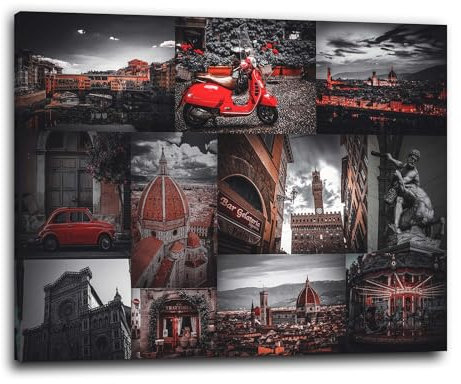 ARTEDinoi Florenz Italien Collage Städtereise Leinwandbild Wandbild XL
