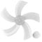 45,7 cm Lüfterblatt, Ventilator, 5 Blätter, Standventilator, Reparatur-Ersatzteil für Standventilatoren, Tischventilatoren (transparentes Weiß)