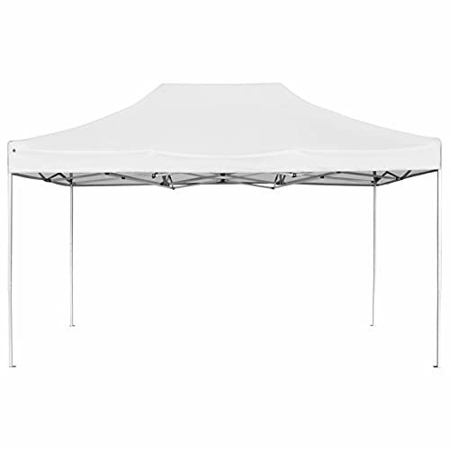 Homgoday Professioneller Faltpavillon aus Aluminium, Weiß, 4,5 x 3 m