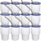 UIRZOTN 12 Pack 3 oz Mini Tumbler Shot Glass with Straw and Lid white