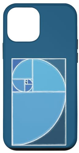 Hülle für iPhone 12 mini Die goldene Ratio Fibonacci Spiralsequenz Kunst in blau