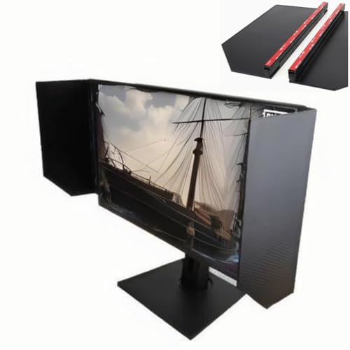 YCNLYSSR Parasole per Monitor di Computer, Parasole antiriflesso per Laptop, Regolabile da 29 a 34 Pollici, Protezione della Privacy, schermatura efficiente della Luce, per Ufficio, Giochi