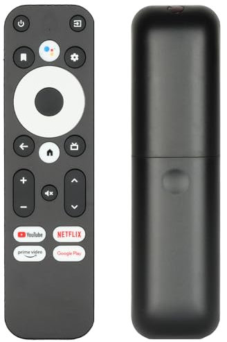 Mando a Distancia de Voz Compatible con MECOOL Smart Android TV Box KM2, KM2+, KM2 Plus, KM7 Plus, KD3, KD5,KP1,11.0 TV Box Sustitución Controlador con Youtube Netflix PrimeVideo Google Play Botones