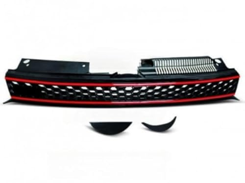 Wabengrill passend für VW Golf 6 09-12 Rot/Schwarz