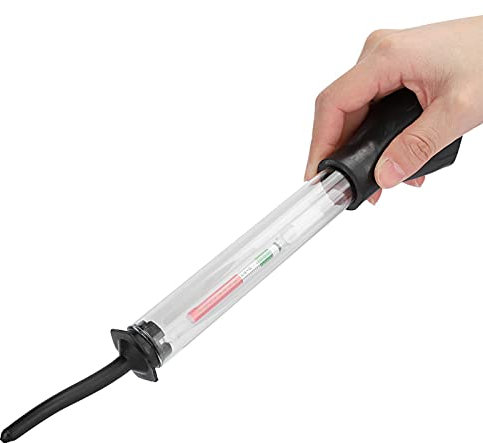 Batterie Hydrometer Schnelle Erkennung Glas-Gummi, Elektrische Flüssigkeit Dichte 8-Zoll KFZ-Frostschutzprüfer Batteriesäuretester Set