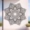 ruelen Mandala Wall Art Metall Blume Wanddekor 3D Blumen Kunst 30'' Schwarze Kunst Wanddekoration Modernes Bauernhaus Wand hängende Dekoration für Wohnzimmer, Bad, Schlafzimmer, Küche, Büro (Schwarz)