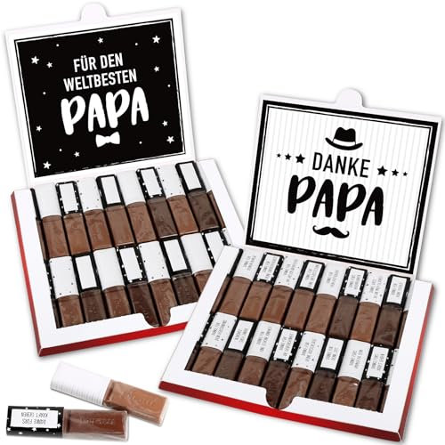 BOOMTOP 44 Aufkleber für Merci Schokolade Danke Papa Geschenk zum Vatertag Blanko Schokolade Sticker Banderole zum Beschriften Bester Papa der Welt Dankeschön Geschenke für Geburtstag Weihnachten