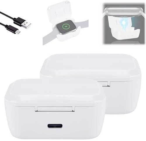 Portable Watch Wireless Charging Bank for Apple Watch Charger, Fast Charging for Iwatch Keychain, Magnetic Wireless Travel Power for 9/8/7/6/Se/5/4/3/2/1(2pcs)