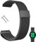 Compatibile con TicWatch Pro/Asus Vivowatch/LG W 150/ZENWATCH 22 mm in acciaio inox maglia magnetica cinturino per Galaxy Watch 46 mm/Watch 3 45 mm Gear S3 Frontier/Classic donne uomini, A