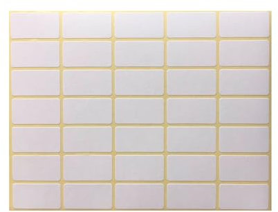 350 Etiketten Selbstklebend, Universal-Etiketten, 25 x 13 mm, Weiß, 10 Blätter mit je 35 Etiketten