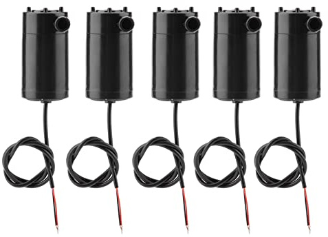Tnfeeon DC 3V -5V Mini Pompe à Eau Submersible pour Source de Poisson, 5 Pc/Set Micro DC Compact