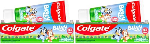 Colgate Kids Bluey Mint-Flavoured Fluoride Toothpaste 3+ Years – Gentle Toothpaste for Kids – Contains Dentist-Recommended Level of Fluoride – Maximum Cavity Protection – 4X Stronger Enamel*