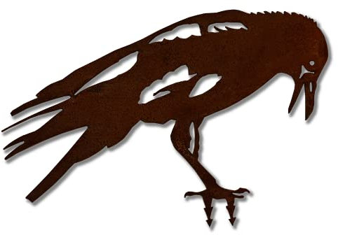 ARTTEC Rabe Vogel (Edelrost-Deko) (klein) - hochwertige Gartendeko aus Metall - Rost Deko für Garten, Balkon & Terasse - Metall Deko zum Aufstellen - Made in Germany