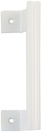 Amig - Handle for Sliding Doors Mod. 3050-185 x 26 mm - with Offset Body Ideal for Interior Sliding Doors and Wardrobe Doors - with Ergonomic Handle - White Aluminium