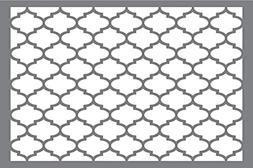 Rayher 38968000 Schablone Waben klassisch, 30,5 x 30,5 cm, Wabengröße ca. 3,6 x 4 cm, Polyester, lasergeschnitten, biegsam, wiederverwendbar, Malschablone, Wandschablone Kunststoff