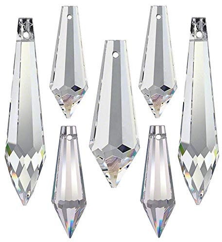 Kristallset 7 TLG. 'Spitzen' 38-63mm Crystal 30% PbO ~ Feng Shui Suncatcher Regenbogenkristall