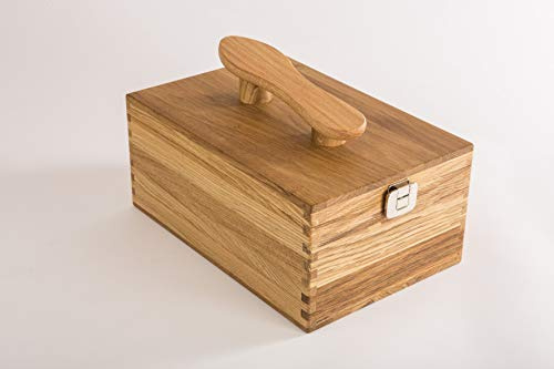 Schuhputzkasten Buche - Schuhputzkiste zur Aufbewahrung von Schuhputzbürsten und Utensilien