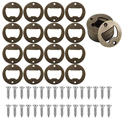 Pack of 100 Stainless Steel Wall Mounted Bottle Openers with Screws Bronze-100pcs