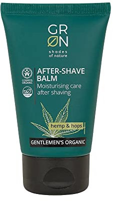 GRN [GRÜN] Biokosmetik After-Shave Balsam Feuchtigkeitspflege - Bio-Hanf & Bio-Hopfen - für anspruchsvolle Haut - pflegt nach der Rasur - vegan - 50 ml