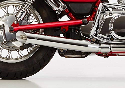 Auspuff kompatibel mit SUZUKI VS 800 Intruder 1992-2000 VS52B FALCON Cromo Line 1 Schalldämpfer rechts,