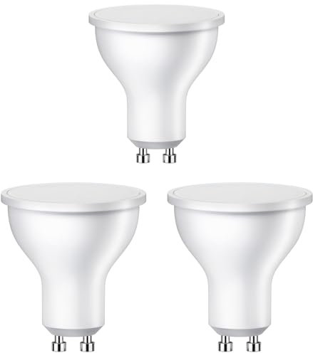 ledscom.de 3 Stück GU10 LED Leuchtmittel, PAR16, warmweiß (2700 K), 7 W, 630lm, 103°, matt