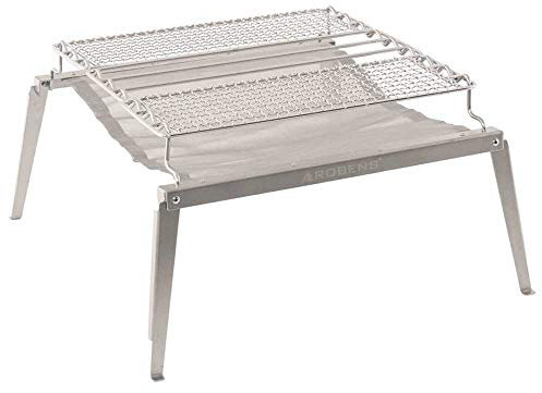 ROBENS Timber Mesh Grill L 2-In-1 Stainless Steel Outdoor Grill and Fireplace