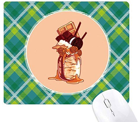 biscuits chocolat bouteille de glace réseaux verte grille pixel tapis de souris