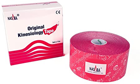 Nasara Original Kinesiologie Physio XL Tape für Sport und Medizin, Rollengröße 5cm x 11m, Pink