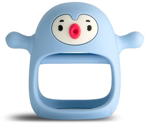 smily mia M12002-1 Beißring Silikon Pinguin (hellrosa Farbe)